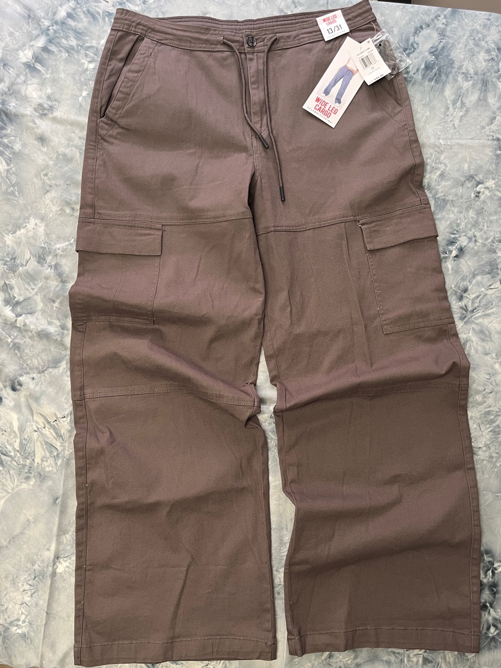 Celebrity Pink Juniors Wide Leg Cargo Pants Gray NWT 13/31